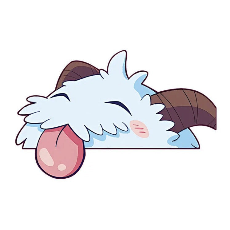 League of Legends 'Poro | Blushed' Vinyl Car Peeker Sticker
