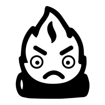 Calcifer Flame 'Outraged' Vinyl Car Sticker