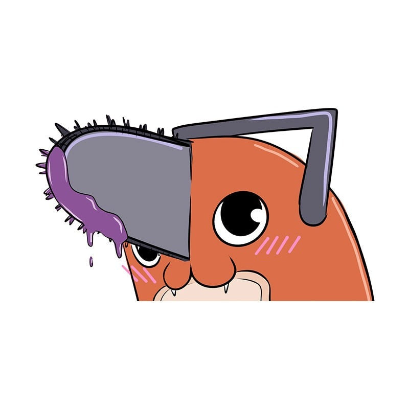 Chainsaw Man 'Pochita | Serious' Vinyl Car Peeker Sticker