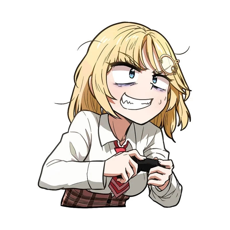 Virtual YouTuber 'Watson Amelia | Playing Video Games' Vinyl Car Peeker Sticker