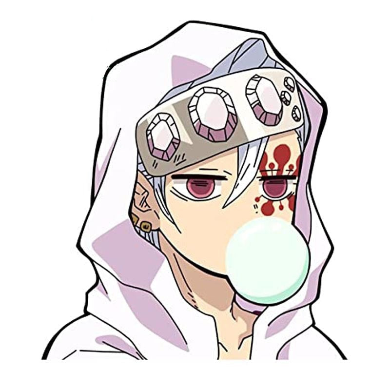 Demon Slayer 'Tengen Uzui | Bubble Gum Blowing' Vinyl Car Peeker Sticker
