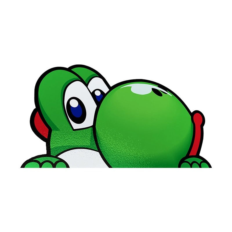 Super Mario Bros. 'Yoshi | Peeking Dinosaur | 1.0' Vinyl Car Peeker Sticker