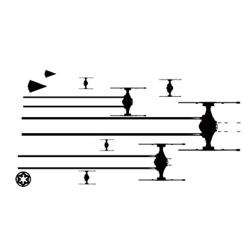 Star Wars 'Tie Fighters Battle | Shooting' Vinyl Car Sticker