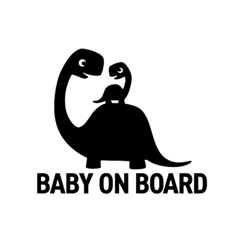 Baby On Board 'Mother And Baby Dinosaur' Vinyl Car Sticker
