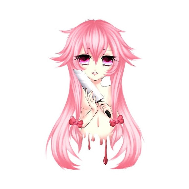 Future Diary 'Yuno Gasai | Sharp Knife' Vinyl Car Sticker