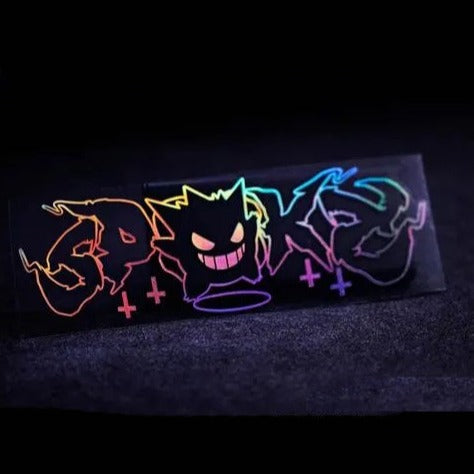 Pokémon 'Spooky | Gengar | Neon | 1.0' Vinyl Car Sticker