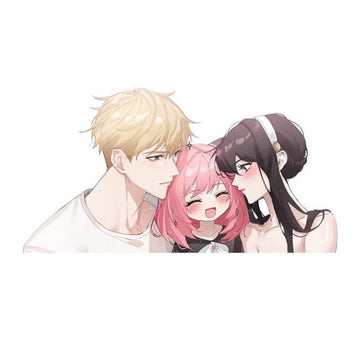 Spy x Family 'Loid And Yor Forger | Hugging Anya' Vinyl Car Sticker