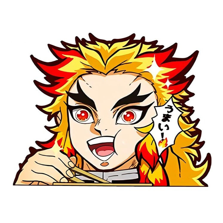 Demon Slayer 'Kyojuro Rengoku | Munching' Vinyl Car Sticker