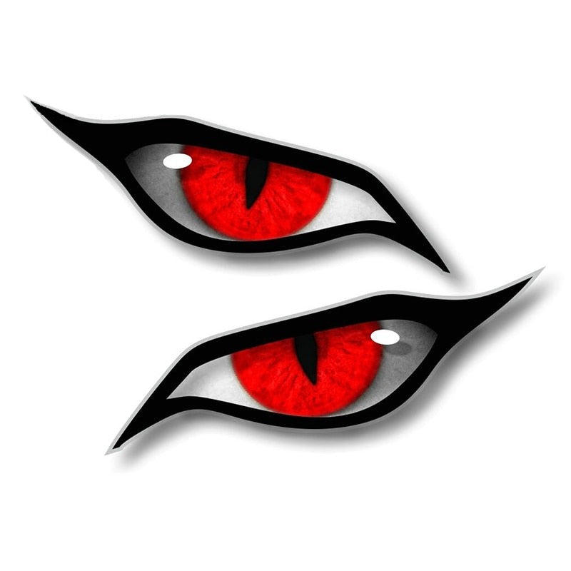Evil Eyes 'Red' Vinyl Car Sticker