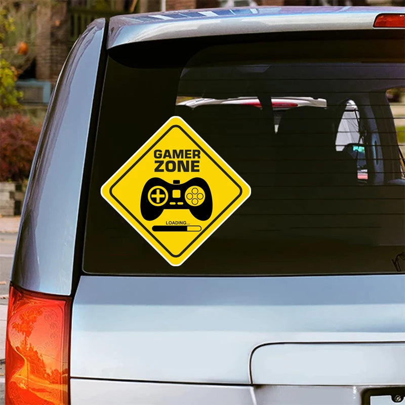 Warning Sign 'Gamer Zone' Vinyl Car Sticker