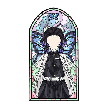 Demon Slayer 'No Face Shinobu | Stained Glass' Vinyl Car Sticker