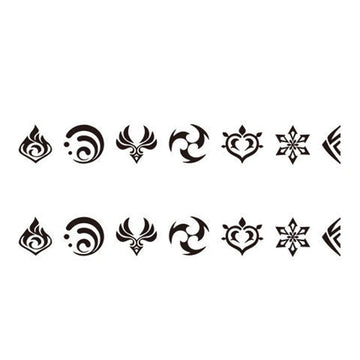 Genshin Impact 'Element Symbols | Set of 2' Vinyl Car Sticker
