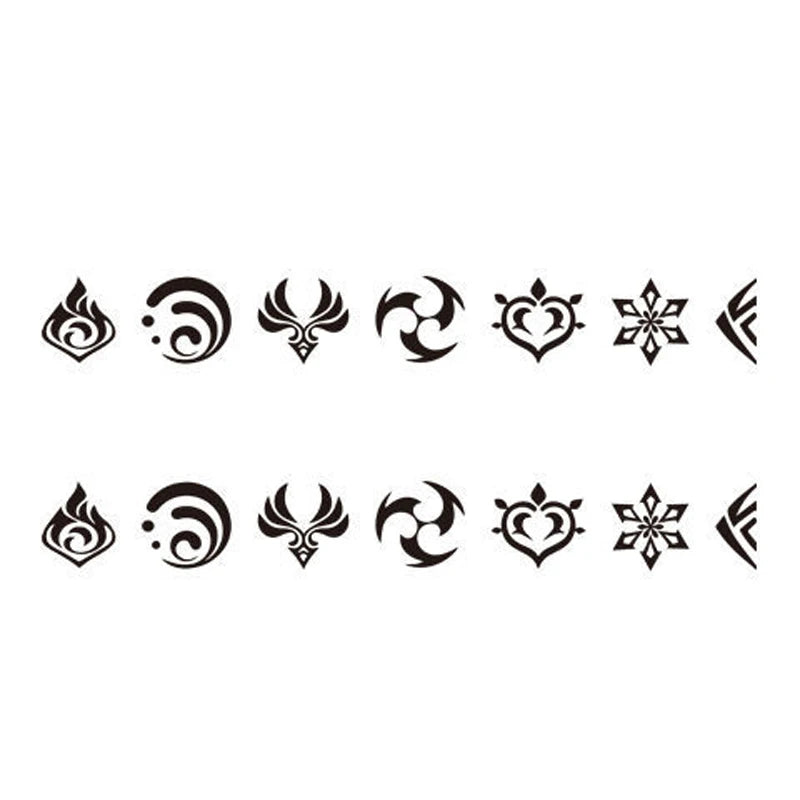 Genshin Impact 'Element Symbols | Set of 2' Vinyl Car Sticker