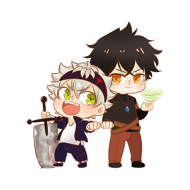 Black Clover 'Chibi Asta and Yuno Grinberryall' Vinyl Car Sticker