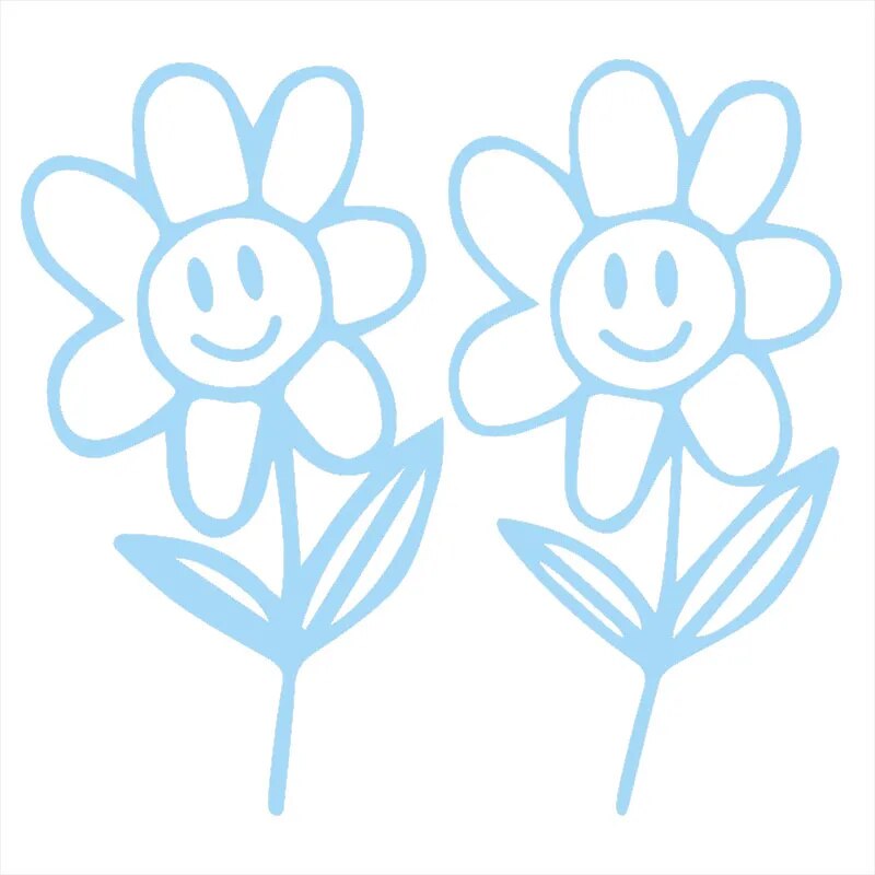 Cute 'Flower Buddies' Vinyl Car Sticker