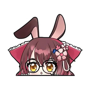 Virtual YouTuber 'Chibi Roboco-san' Vinyl Car Peeker Sticker