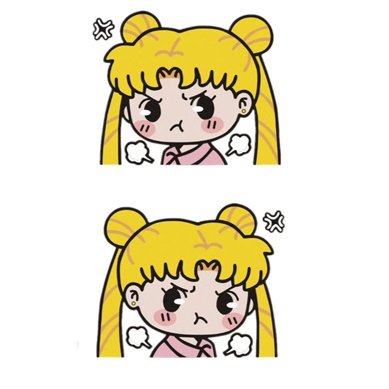 Sailor Moon 'Chibi Moon | Angry' Vinyl Car Peeker Sticker