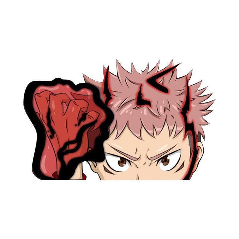 Jujutsu Kaisen 'Yuji Itadori | Fist' Vinyl Car Peeker Sticker