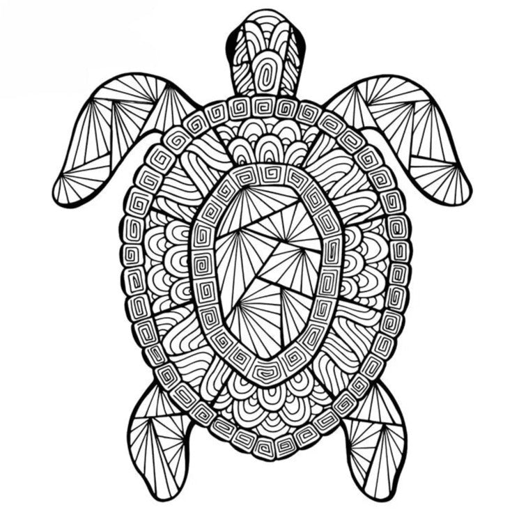 Tribal Turtle Sea 'Dessin De Mandala Turtle' Vinyl Car Sticker