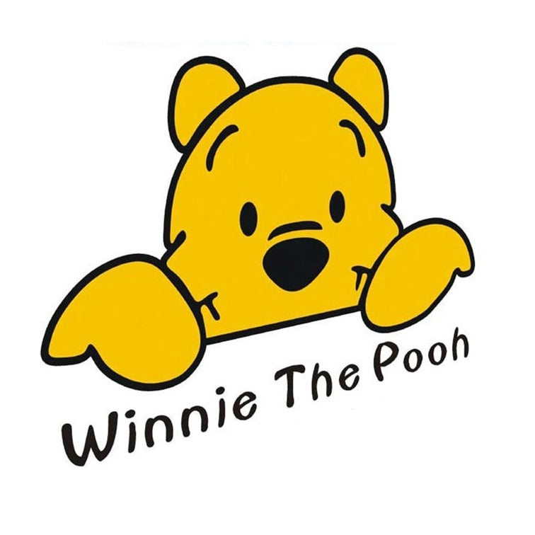 Winnie The Pooh 'Pooh | Happy' Vinyl Car Peeker Sticker