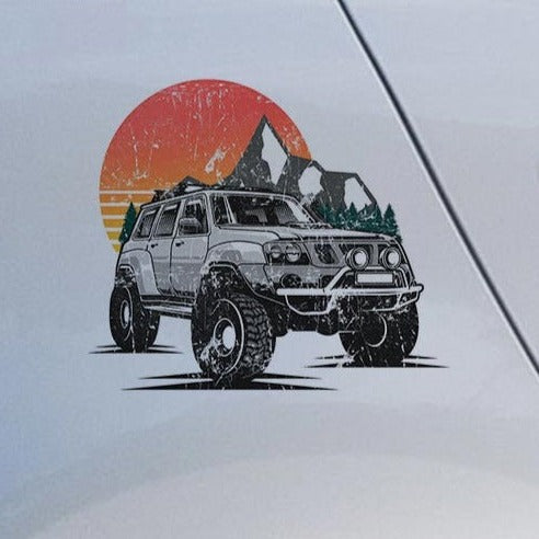 Off-Road Vehicles 'Mountain Peak' Vinyl Car Sticker