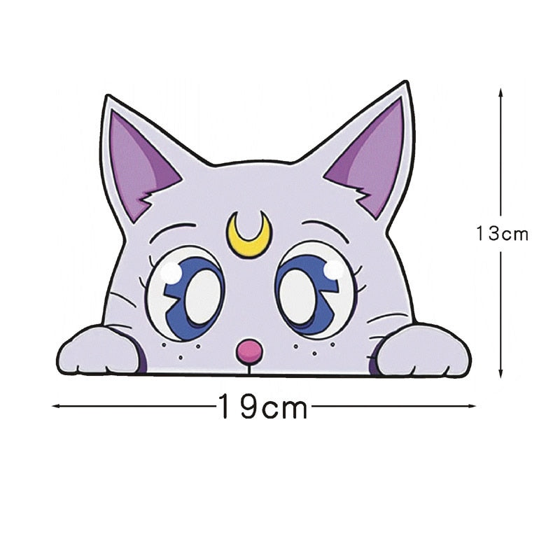 Sailor Moon 'Artemis | Looking' Vinyl Car Peeker Sticker