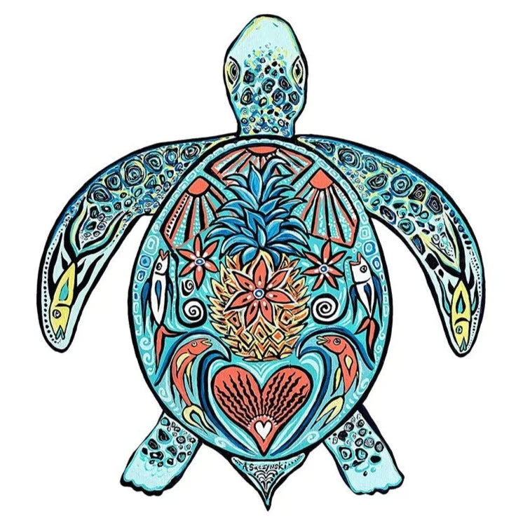 Amazing Tribal Turtle 'Turtle Rum | Mandala' Vinyl Car Sticker