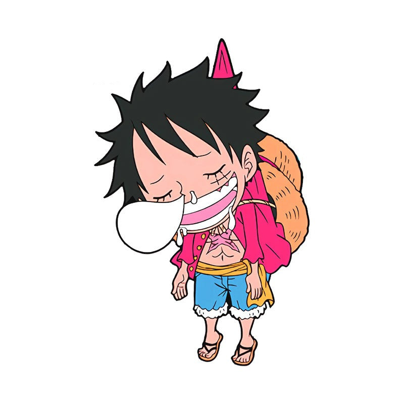 One Piece 'Hanging Luffy | Snot Bubble' Vinyl Car Sticker