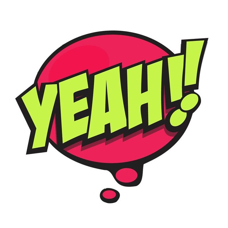 Comic Bubble 'Yeah!!' Vinyl Car Sticker