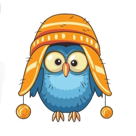 Cute Owl 'Wearing Hat' Vinyl Car Sticker