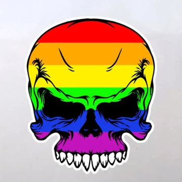 LGBTQ+ 'Pride Skull' Vinyl Car Sticker