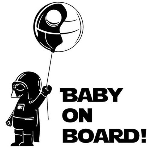 Baby On Board 'Darth | Death Star Balloon' Vinyl Car Sticker
