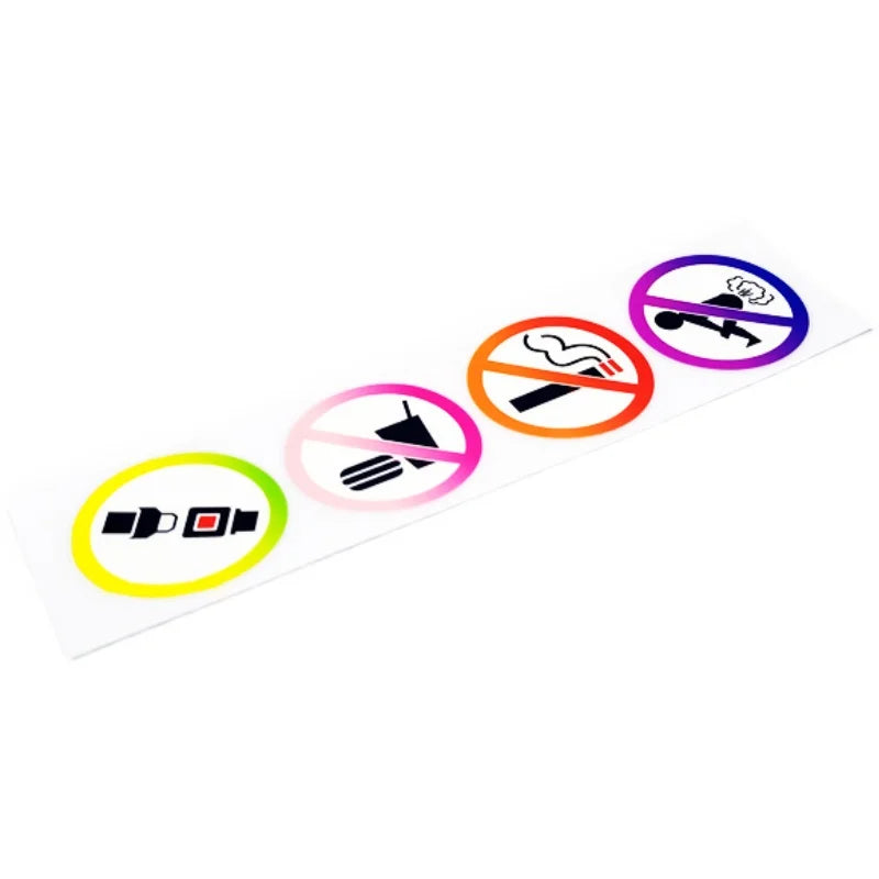 Warning Sign 'Random Signs | Set of 4' Vinyl Car Sticker