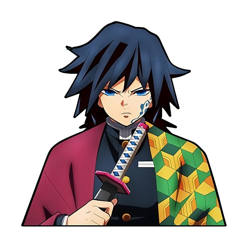 Demon Slayer 'Giyu Tomioka | Holding Sword' Vinyl Car Sticker