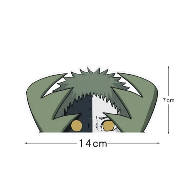 Naruto 'Black And White Zetsu' Vinyl Car Peeker Sticker