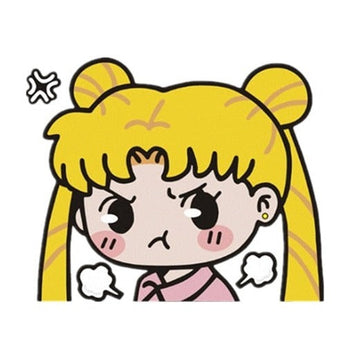 Sailor Moon 'Chibi Moon | Angry' Vinyl Car Peeker Sticker