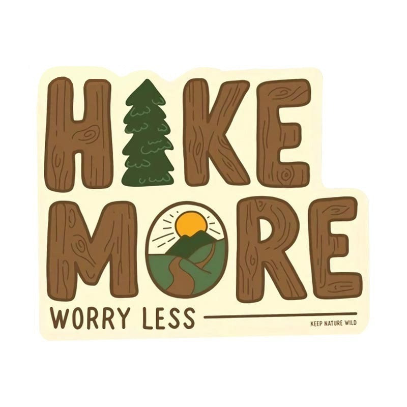 Hike More 'Worry Less | Forest' Vinyl Car Sticker
