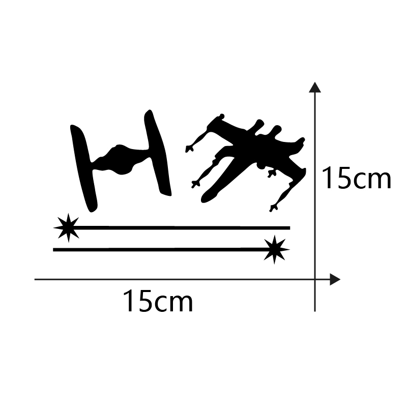 Star Wars 'X-Wing VS. Tie Fighter | Shooting Fight' Vinyl Car Sticker