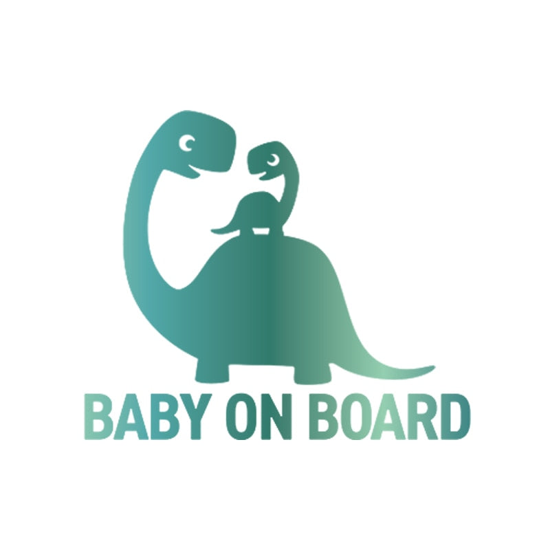 Baby On Board 'Mother And Baby Dinosaur' Vinyl Car Sticker