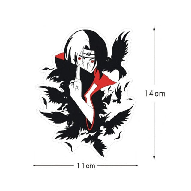 Naruto 'Itachi With Crows | Sharingan Eyes' Vinyl Car Sticker