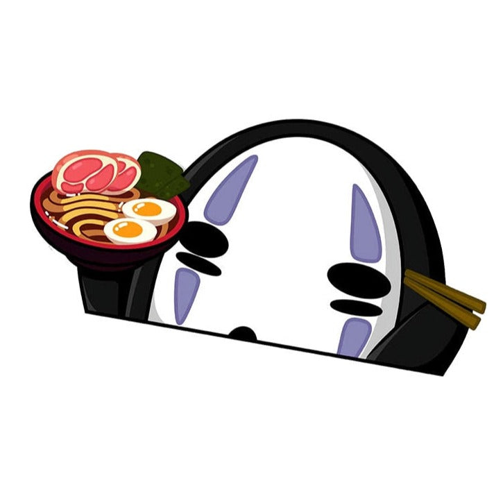 Spirited Away 'No-Face | Eating Ramen'  Vinyl Car Peeker Sticker