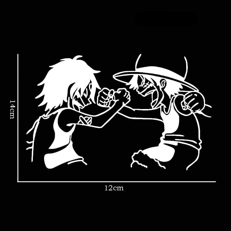 One Piece 'Luffy And Ace | Arm Wrestling' Vinyl Car Sticker