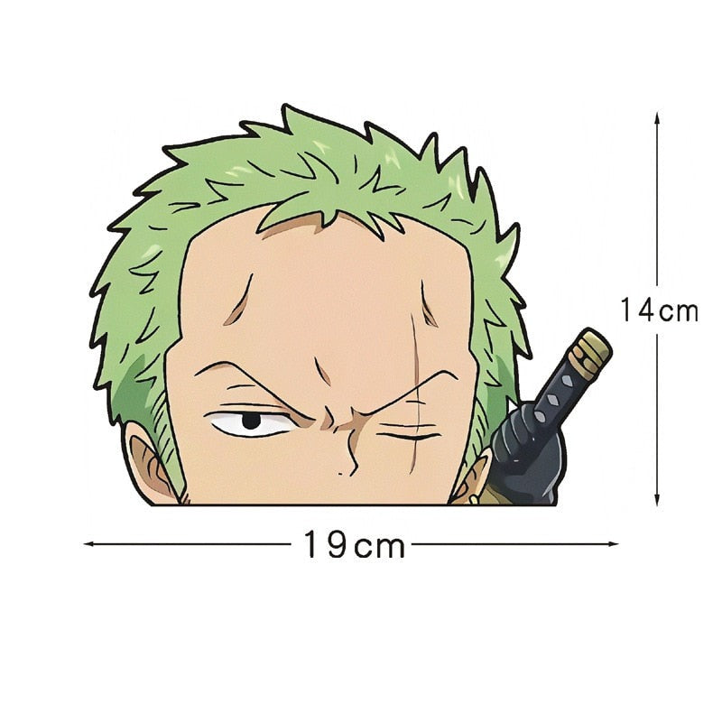 One Piece 'Zoro | Looking' Vinyl Car Peeker Sticker