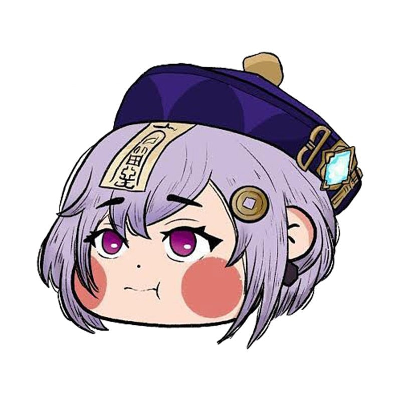 Genshin Impact 'Chibi Qiqi | Head' Vinyl Car Sticker
