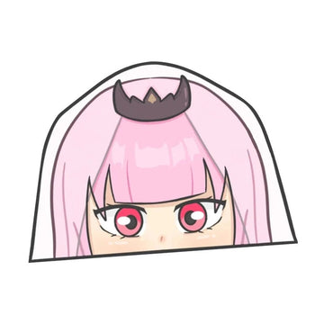 Virtual YouTuber 'Mori Calliope | Horrified' Vinyl Car Peeker Sticker