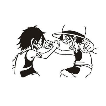 One Piece 'Luffy And Ace | Arm Wrestling' Vinyl Car Sticker
