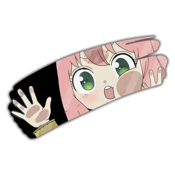 Spy x Family ‘Anya Shocked Face | Hand Wiping’ Vinyl Car Peeker Sticker