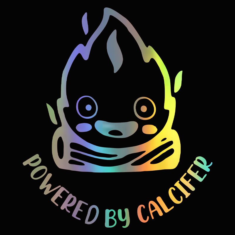 Powered By Calcifer 'Flame' Vinyl Car Sticker