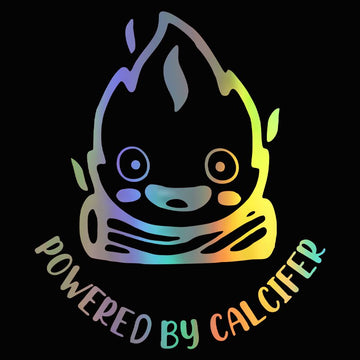 Powered By Calcifer 'Flame' Vinyl Car Sticker