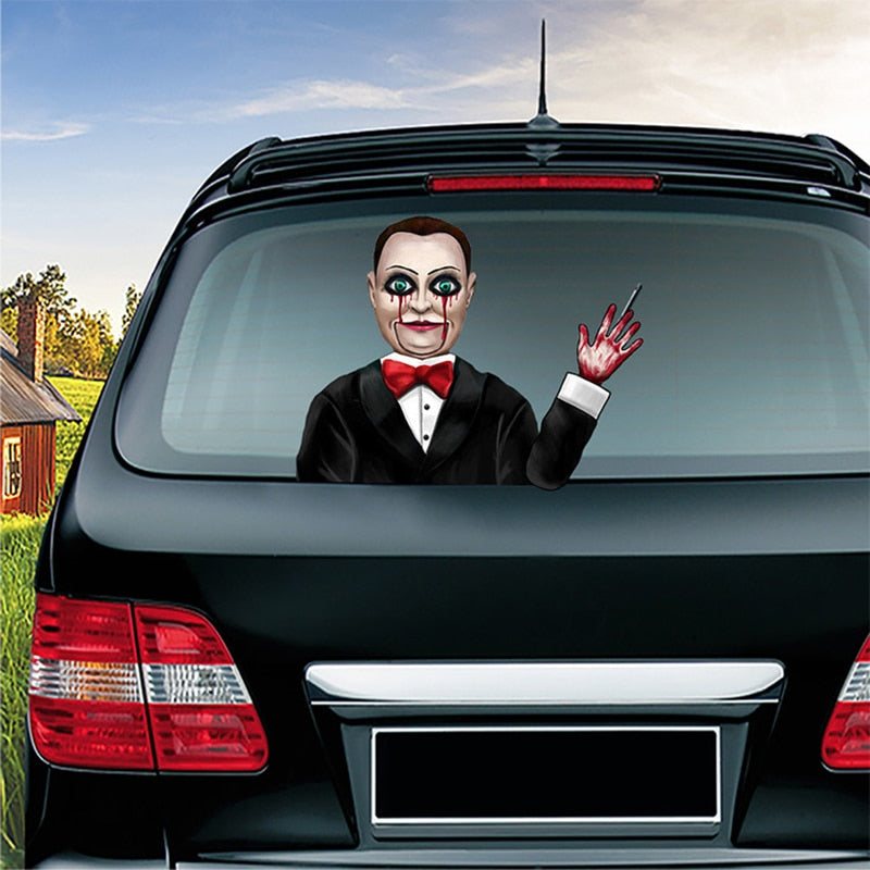 Goosebumps 'Slappy the Dummy | Crying Blood' Vinyl Car Wiper Sticker